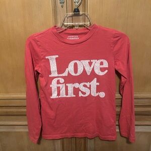 Crewcuts Kids Bright Red Long Sleeve Tee